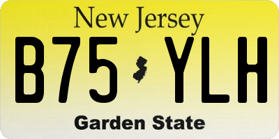 NJ license plate B75YLH