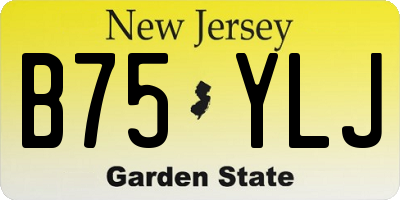 NJ license plate B75YLJ