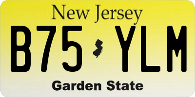 NJ license plate B75YLM