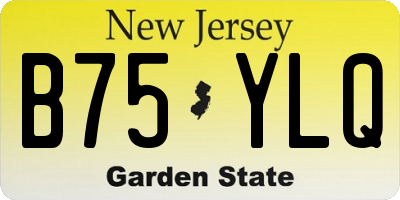 NJ license plate B75YLQ
