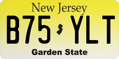 NJ license plate B75YLT