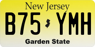 NJ license plate B75YMH