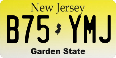 NJ license plate B75YMJ