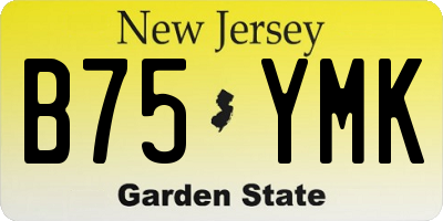NJ license plate B75YMK