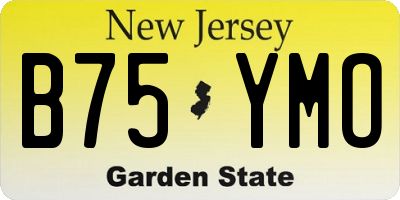 NJ license plate B75YMO