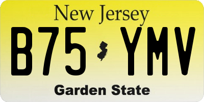 NJ license plate B75YMV