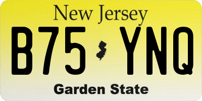 NJ license plate B75YNQ