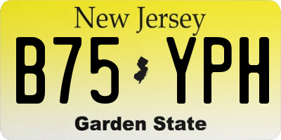 NJ license plate B75YPH