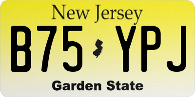 NJ license plate B75YPJ