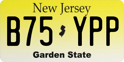 NJ license plate B75YPP