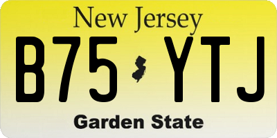 NJ license plate B75YTJ