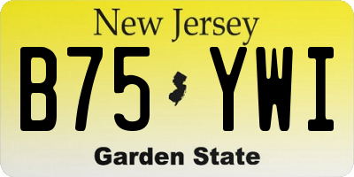 NJ license plate B75YWI