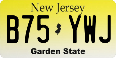 NJ license plate B75YWJ