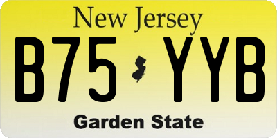 NJ license plate B75YYB