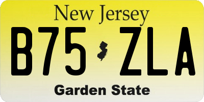 NJ license plate B75ZLA