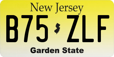 NJ license plate B75ZLF