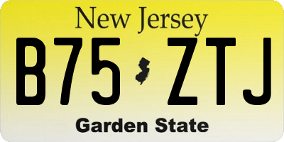 NJ license plate B75ZTJ