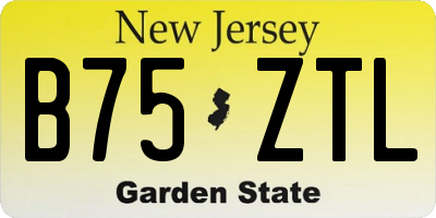 NJ license plate B75ZTL