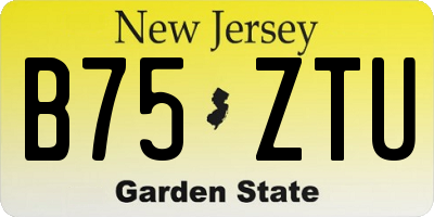 NJ license plate B75ZTU