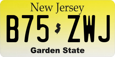 NJ license plate B75ZWJ