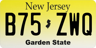 NJ license plate B75ZWQ