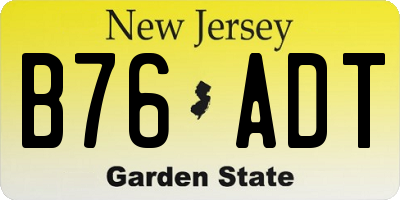NJ license plate B76ADT