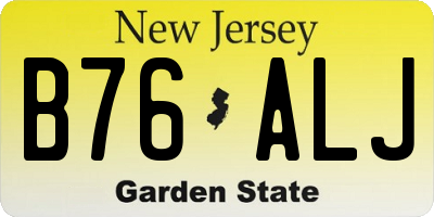 NJ license plate B76ALJ
