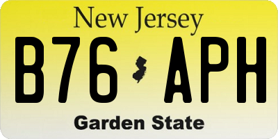 NJ license plate B76APH