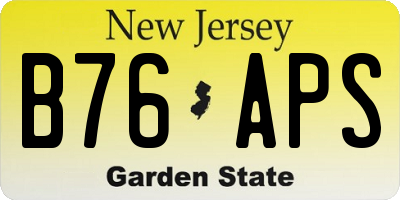 NJ license plate B76APS