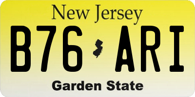 NJ license plate B76ARI
