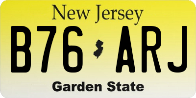 NJ license plate B76ARJ