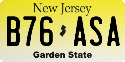 NJ license plate B76ASA