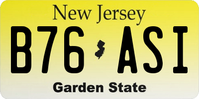 NJ license plate B76ASI