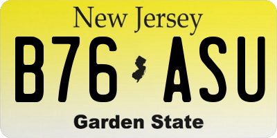 NJ license plate B76ASU