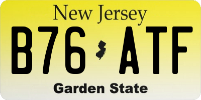 NJ license plate B76ATF