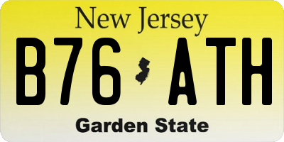 NJ license plate B76ATH