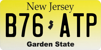 NJ license plate B76ATP