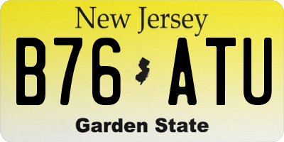 NJ license plate B76ATU