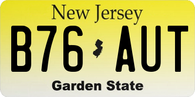 NJ license plate B76AUT