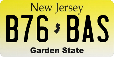 NJ license plate B76BAS