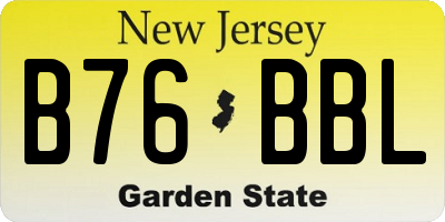 NJ license plate B76BBL
