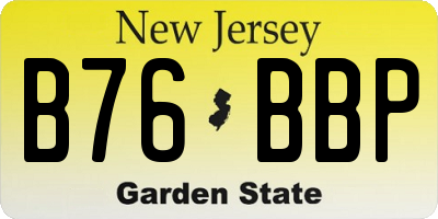 NJ license plate B76BBP
