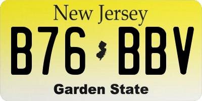 NJ license plate B76BBV
