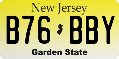 NJ license plate B76BBY