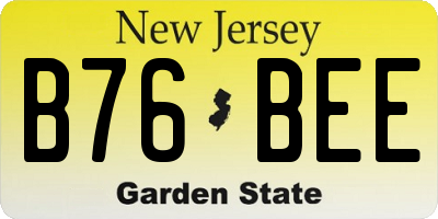 NJ license plate B76BEE