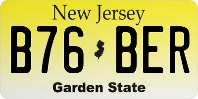 NJ license plate B76BER