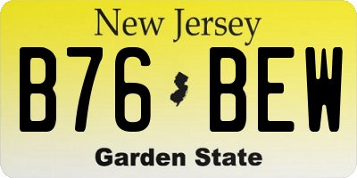NJ license plate B76BEW