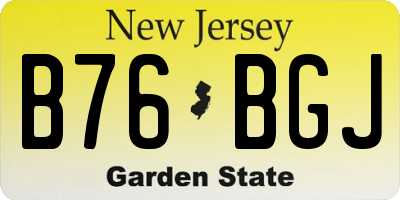 NJ license plate B76BGJ