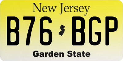 NJ license plate B76BGP