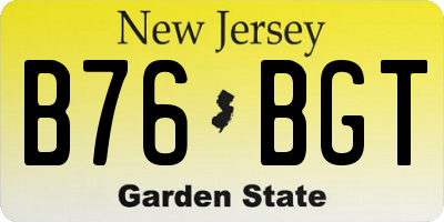 NJ license plate B76BGT